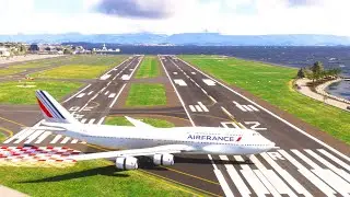 Extreme Air France 747 Takeoff from Short Runway – Insane Heavy Lift!