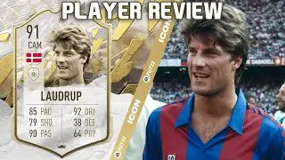 THE PLAYMAKER! 🇩🇰 91 PRIME ICON LAUDRUP PLAYER REVIEW! FIFA 22 ULTIMATE TEAM