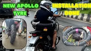 New Apollo Tyre Installation On Himalayan | Best Tyre For Himalayan Under Rs 5000 ?🤔 | Apollo Tyre