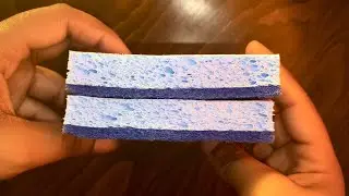 Dry cellulose sponges ripping // ASMR SPONGE RIPPING