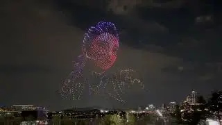 Fans Amazed By KPop Demon Hunters Drone Show in Seoul