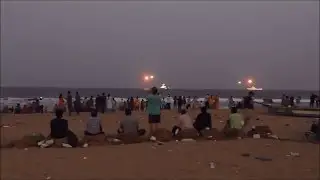INS Chennai and INS Ranvir fire flares