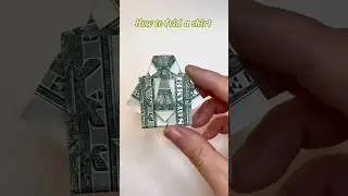 How to fold a men's shirt with a dollar bill #diy #easytomake #money #dollarbillorigami