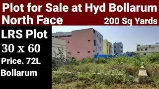 P239 Plot for Sale at Hyderabad #Alwal #Bollarum Premium location #plotforsale 200 sy North Face