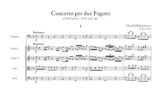 Hinrich Philip Johnsen &ndash; Concerto for Two Bassoons, in F major