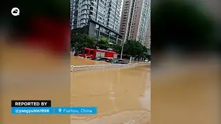 Catastrophic flooding caused by Typhoon Haikui in Fuzhou, China