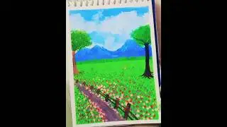 Water colour painting #mountains art #youtubeshorts New trending song #2026New #art Shorts