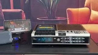 Vintage GE 7-4956B AM/FM Alarm Radio Clock Cassette Player