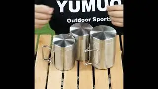 Stainless Steel Camping Folding Bowls Sierra Cup Mug With Handle