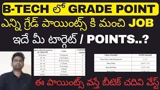 B-TECH లో grade points CGPA|#btech #points #jntu #jntuh #jntuk #osmaniauniversity