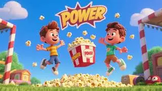 Bouncing with Popcorn Power! | Energetic Movement Song for Kids