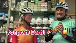 The REV HOT SEAT - Barb takes 1st in 50+ AG (4th overall by 1 sec) at Tour de Big Bear hill climb