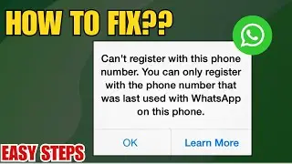 Fix WhatsApp Registration Failed Or &ldquo;You Can&rsquo;t Register With This Number&rdquo; Problem On Android/iPhone