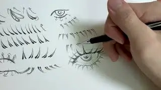 Draw professional eyelashes in minutes! Learned to draw eyelashes for beginners #drawing #art #anime