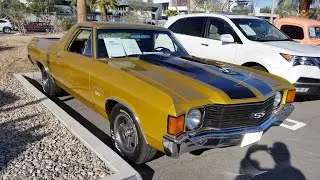 1972 Chevrolet El Camino SS Restored SOLD $26,500 Auction Real Z15 Super Sport 72 Chevy Placer Gold