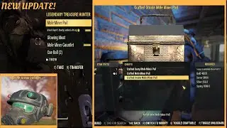 Fallout 76 : Treasure Hunter Mole Miner Pail Farming / Crafting & Opening Treasure Pails & Locations