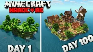 I Survived 100 Days on a Deserted Island in Minecraft Hardcore | Im Flamer9 