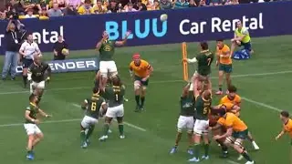 SPRINGBOKS LINE-OUT TRY -  INSANE DOUBLE LINE OUT OFFLOAD vs AUSTRALIA 2024