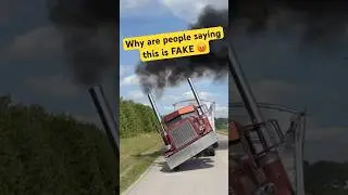 5000 hp semi truck almost flips over