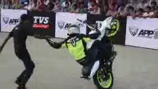 SRM University MILAN 2015 awesome Bike stunts TVS motors Racing Apache RTR