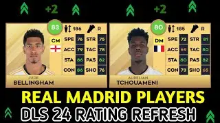 REAL MADRID PLAYERS RATING UPGRADE AND DOWNGRADE IN DLS 24 | DREAM LEAGUE SOCCER 2023