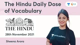 Daily Dose of Vocabulary | 28th November 2021 | All Competitive Exams | Wifistudy 2.0 | Sheena Arora