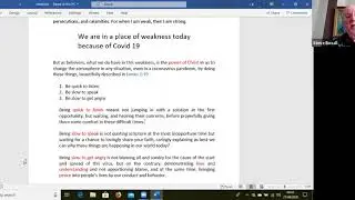 Steve Boxall - Devotional - 21-04-20 (Strong when you feel weak)