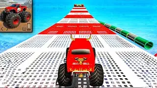 Mega Ramp Monster Truck Gameplay | One mistake game finished ( Part 1 )