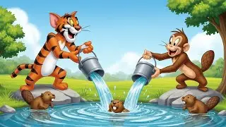 Tiger and Monkey Save the Forest Friends | Cute Kids Cartoon Adventure