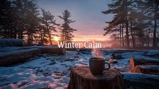 Winter Forest Sunrise ❄️ Calm Piano Music for Sleep & Relaxation