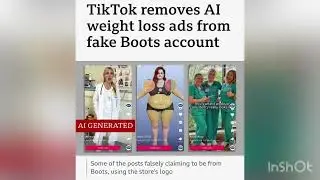 TikTok removes Ai weight loss ads from fake boots account! 