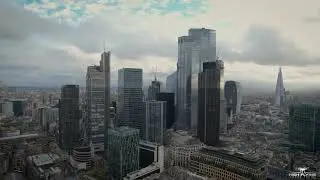 4K Commercial Drone Flight Over The City Of London