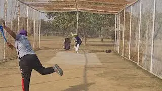 Batting Practice by roboarm stick. 
