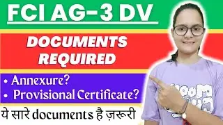 FCI AG 3 Document Verification documents |Important documents to carry #fciag3
