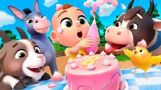 Veggie Cake for Animals! 🫏🥧 Pat a Cake Song + more Baby Songs & Nursery Rhymes