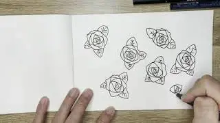 纏繞畫 玫瑰纏繞zentangle 心情放鬆 平靜心情