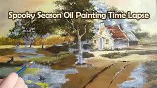 Spooky Oil Painting Restoration - Time Lapse