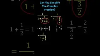 Evaluaci&oacute;n de una fracci&oacute;n compleja #maths #mathreview #fractions