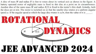 jee advanced 2024 paper 1 q 9 A disc of mass M and radius R is free to rotate about its vertical