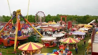 Walk Through Fun Fair at Wardown Park and Lake at Luton United Kingdom Filmed with Samsung Note 20