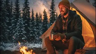 Escape. | Solo Winter Camping & Woodstove Cooking ASMR