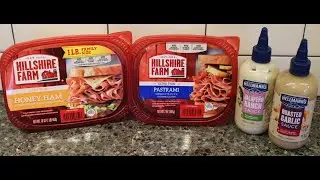 Hillshire Farm Honey Ham & Pastrami and Hellmann&rsquo;s Jalapeno Ranch Sauce & Roasted Garlic Sauce