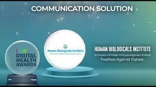 Human Biologicals Institute conferred with IHW Digital Health Award 2021