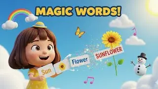 Magic Word Combos for Kids | كلمات سحرية لتعليم الأطفال: Sun + Flower = Sunflower