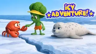 Icy Adventure ❄️ | Frozen Fun with Broccoli & Friends | Kids Story