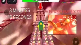 BOWSER FART OBBY WORLD RECORD(3 MINS AND 16 SECONDS)bowser fart obby