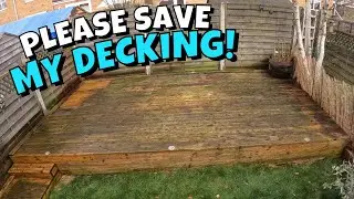 DECKING RESTORED! Pressure washed and scrubbed this green dirty decking back to its natural colour.
