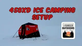 Eskimo 450xd 2 person ice camping setup (with fishing)
