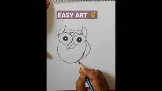 EASY OWL DRAWING FROM NUMBER 6 🦉🦉