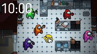 AMONG US 10 MINUTE TIMER with Distraction Dance